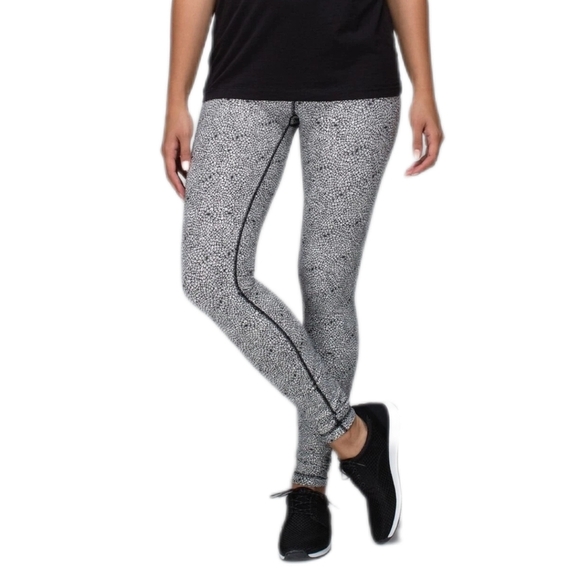 lululemon athletica Pants - Lululemon Wunder Under Leggings Plush Petal Black/White Pants, Womens 8